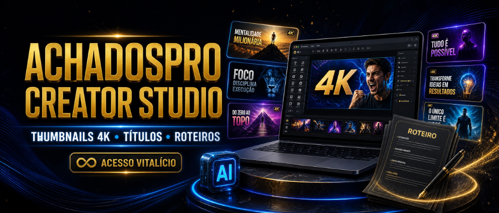 AchadosPro Creator Studio Banner Oficial